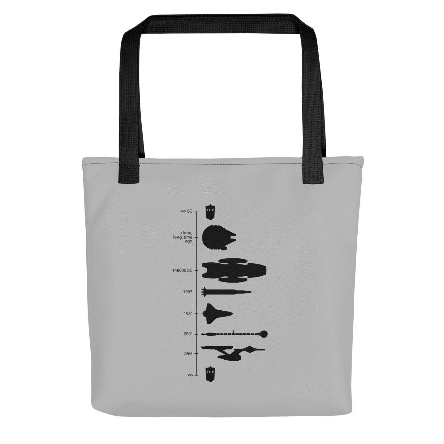 Space Ship Timeline Tote Bag