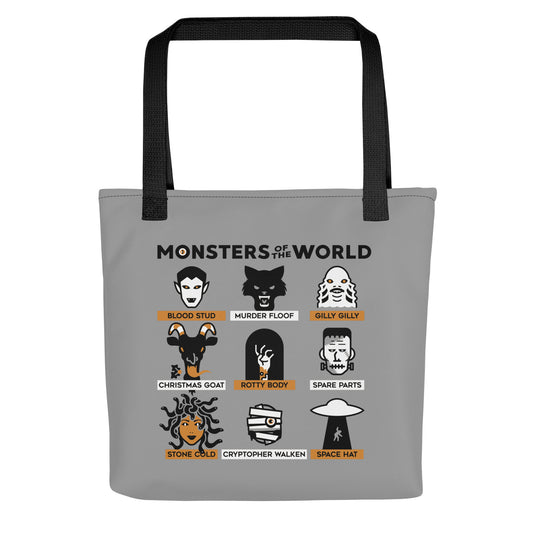 Monsters Of The World Tote Bag