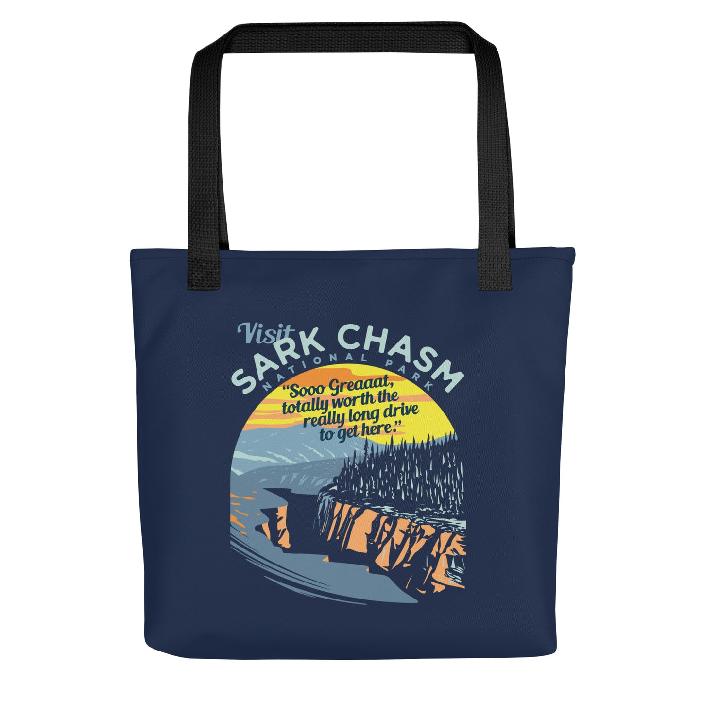 Visit Sark Chasm Tote Bag