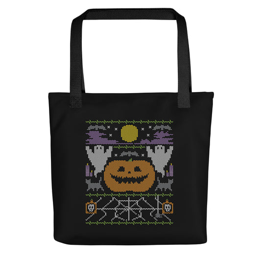 Ugly Halloween Sweater Tote Bag