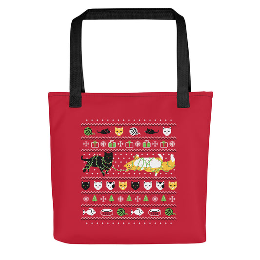 Ugly Cat Sweater Tote Bag