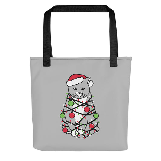 Meowy Christmas Tote Bag