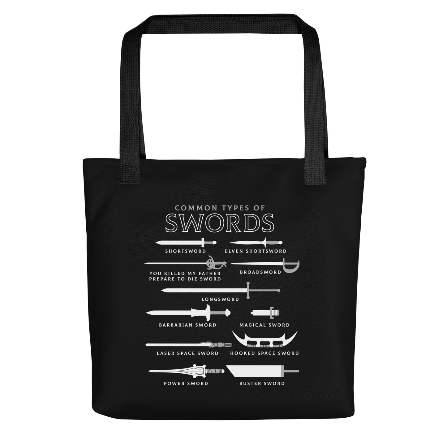 Common Types Of Swords Tote Bag