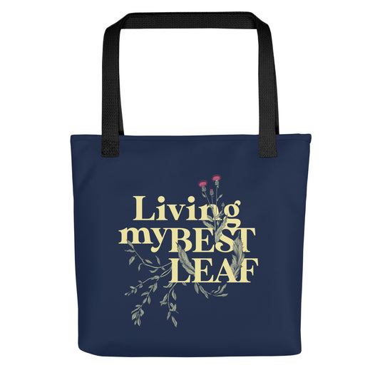 Living My Best Leaf Tote Bag