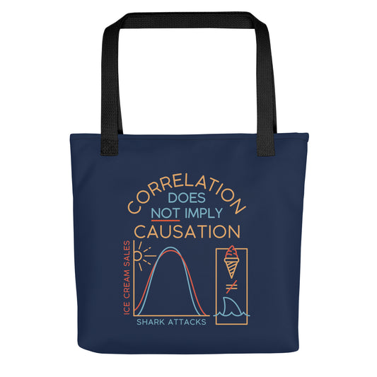 Correlation Does Not Imply Causation Tote Bag