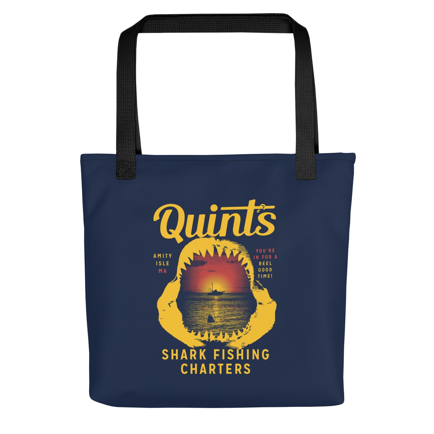 Quint's Shark Fishing Charters Tote Bag