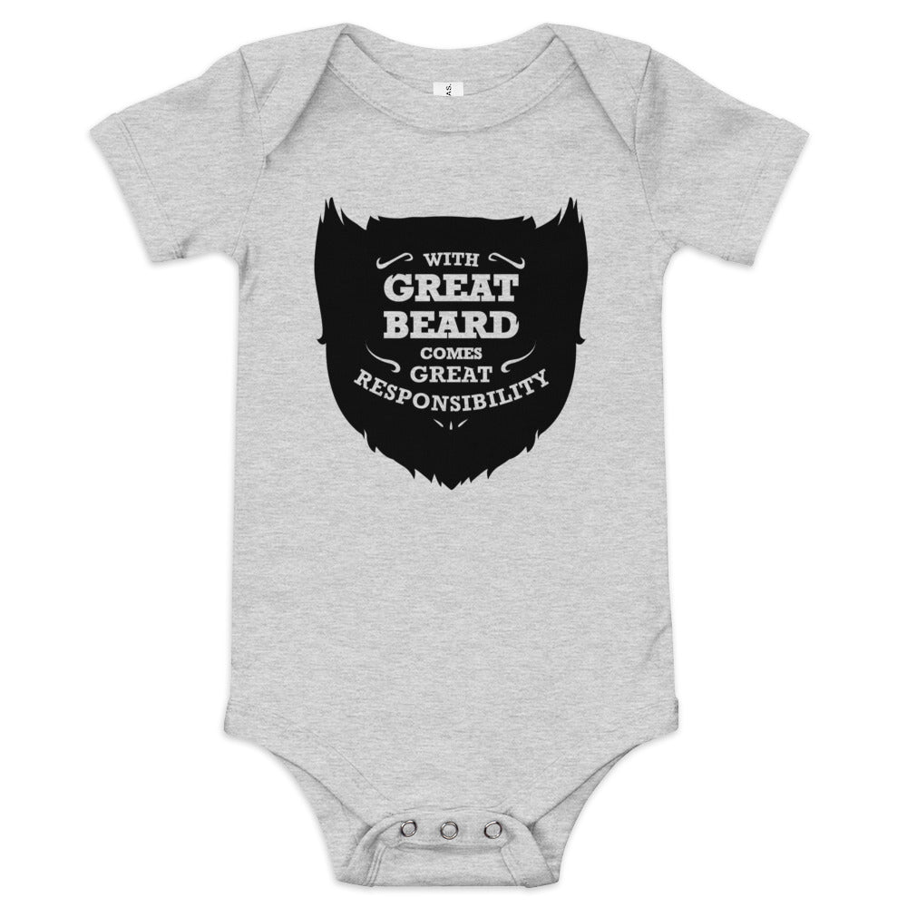 With Great Beard Comes Great Responsibility Kid's Onesie