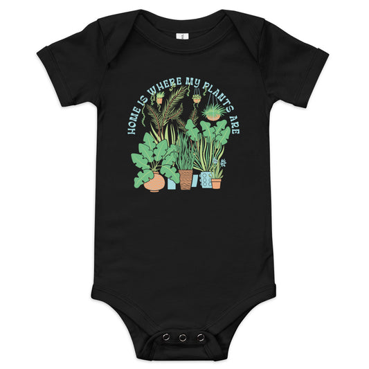 Home Is Where The Plants Are Kid's Onesie