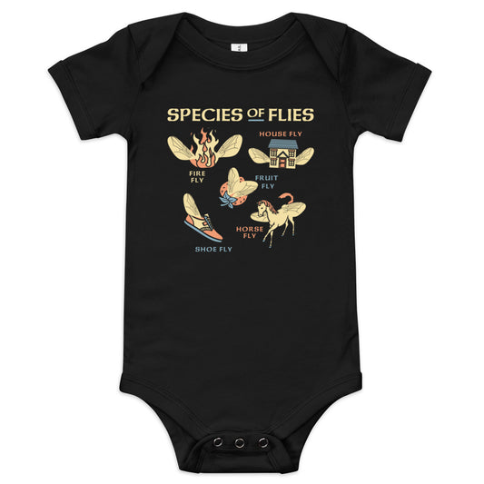 Species Of Flies Kid's Onesie