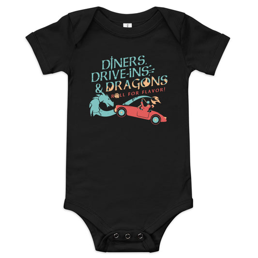 Diners, Drive-ins, & Dragons Kid's Onesie