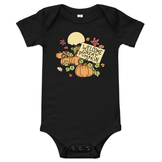 Welcome Great Pumpkin Kid's Onesie