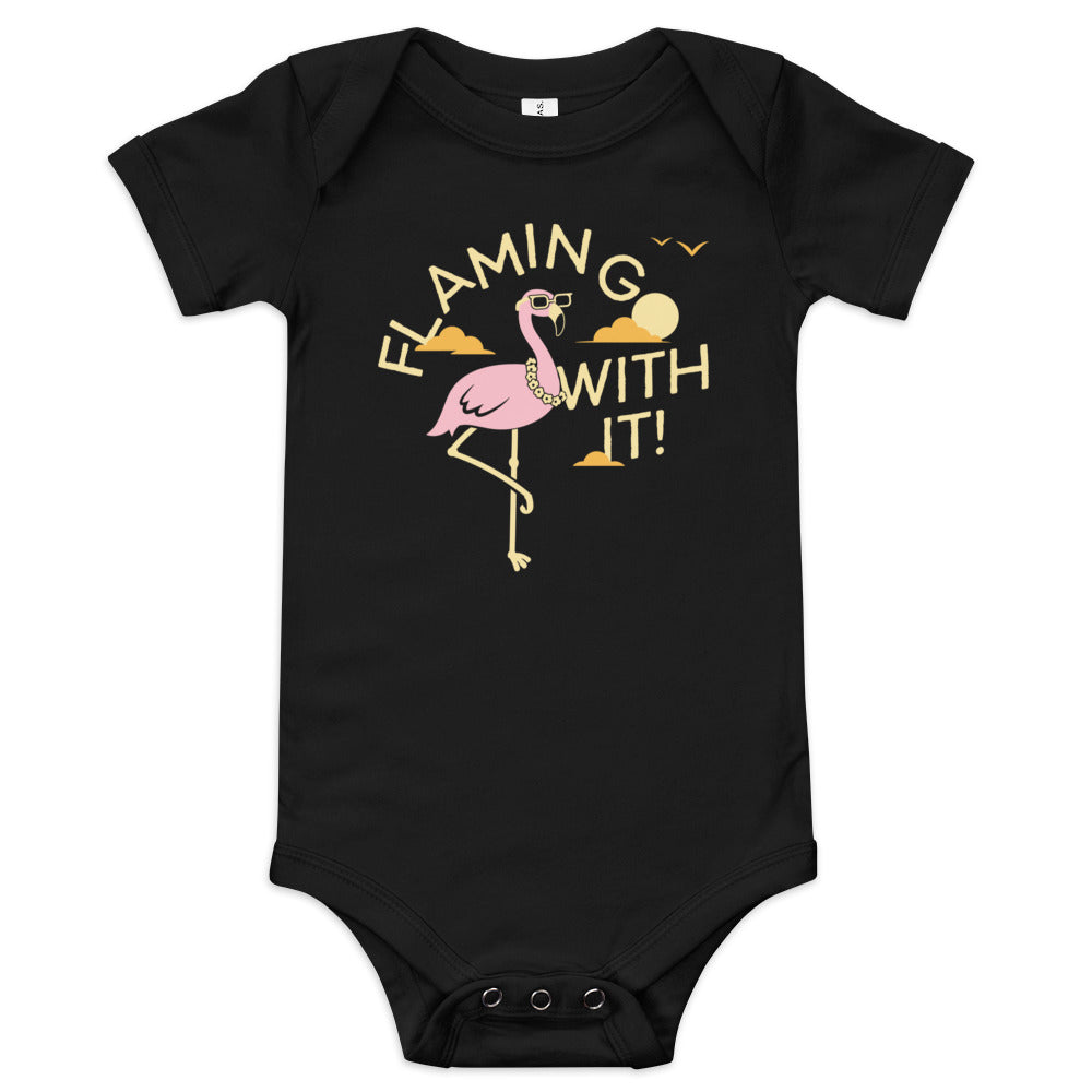 Flamingo With It Kid's Onesie