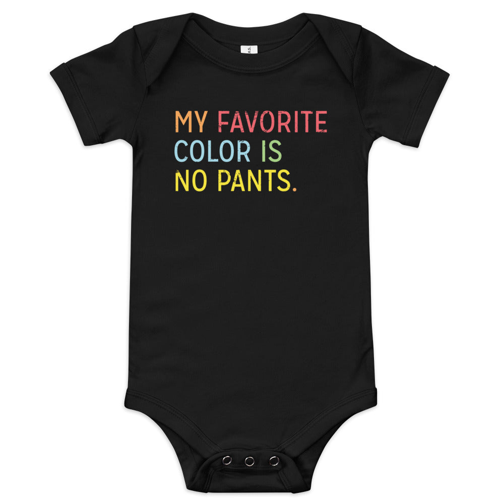 My Favorite Color Is No Pants Kid's Onesie