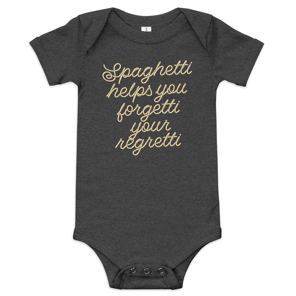 Spaghetti Helps You Forgetti Your Regretti Kid's Onesie