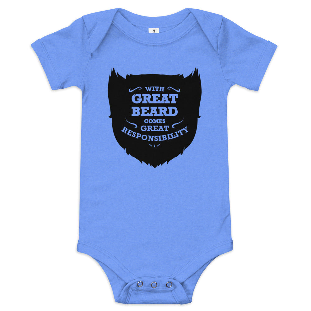 With Great Beard Comes Great Responsibility Kid's Onesie