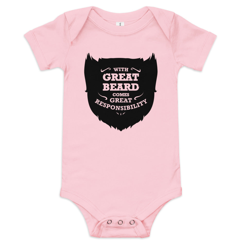 With Great Beard Comes Great Responsibility Kid's Onesie