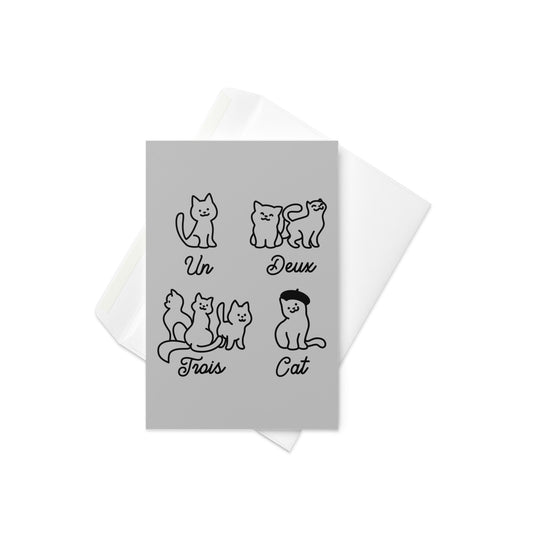 Un Deux Trois Cat Greeting Card