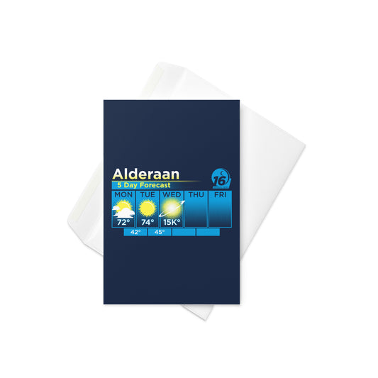 Alderaan 5 Day Forecast Greeting Card