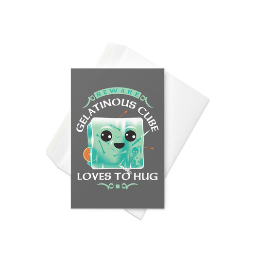 Gelatinous Cube Loves To Hug Greeting Card