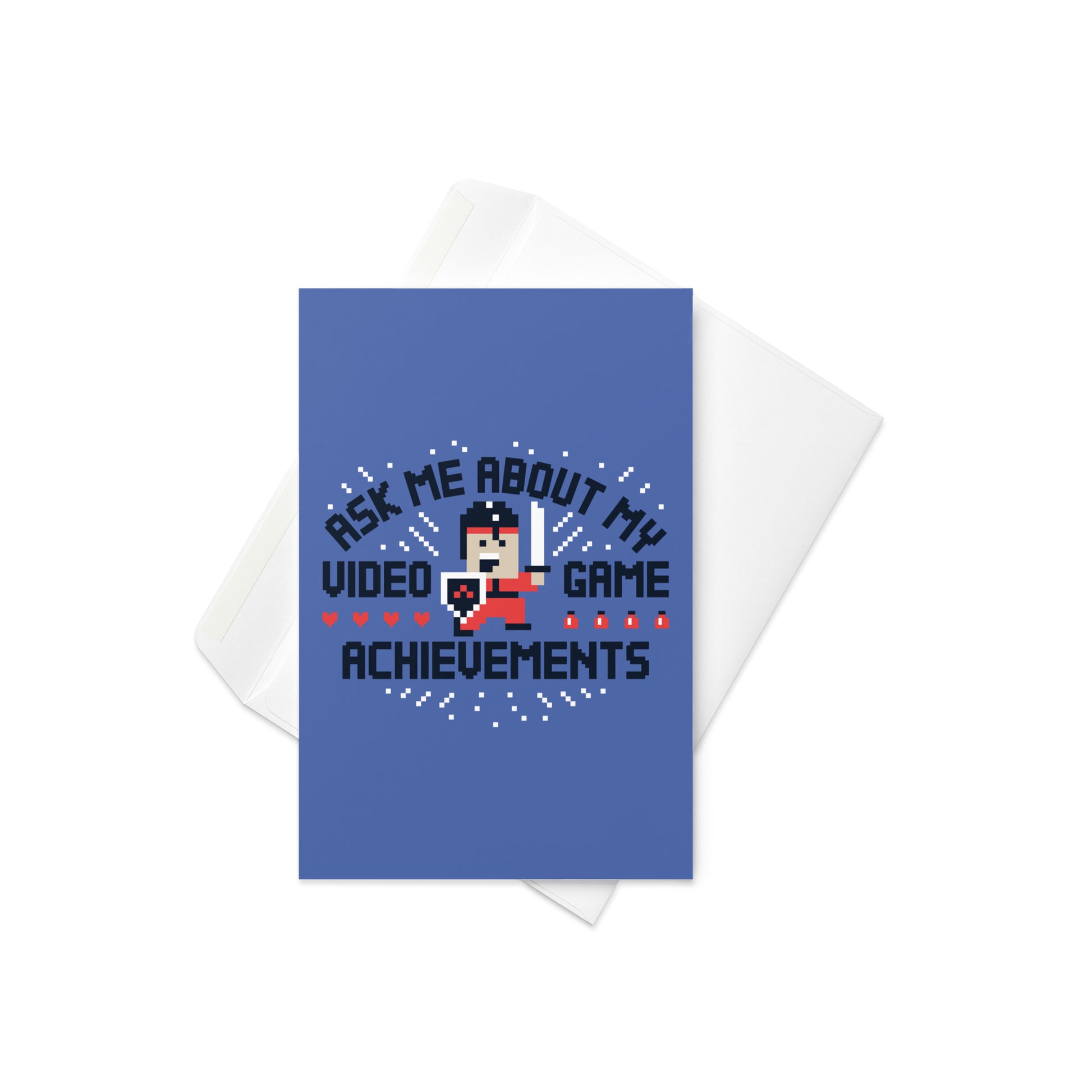 Ask Me About My Video Game Achievements Greeting Card – SnorgTees.com