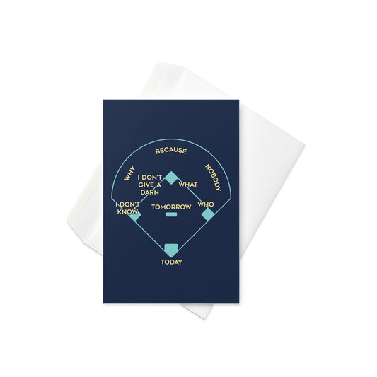 Baseball Positions Greeting Card