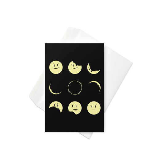 Eclipse Emoji Greeting Card