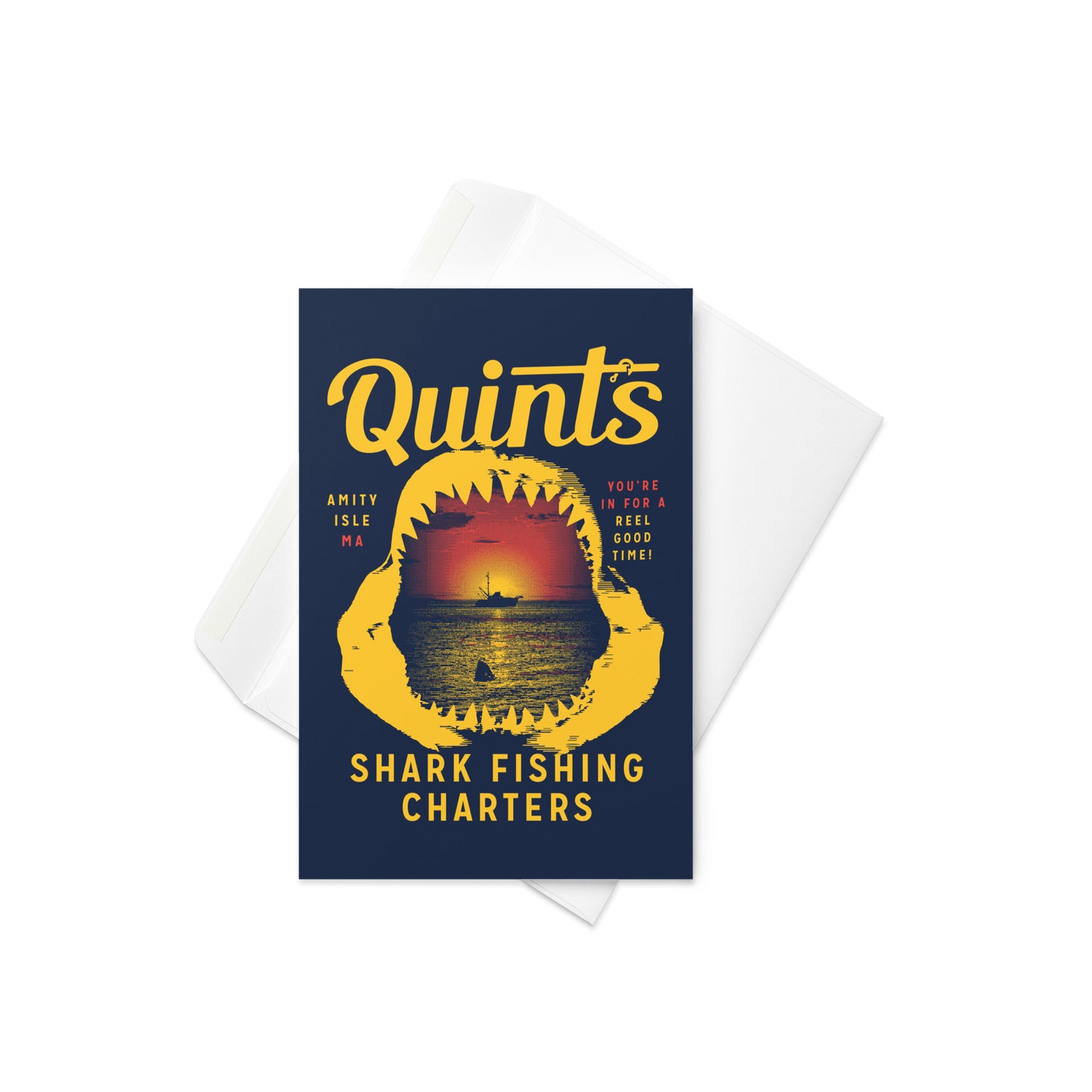 Quint's Shark Fishing Charters Greeting Card