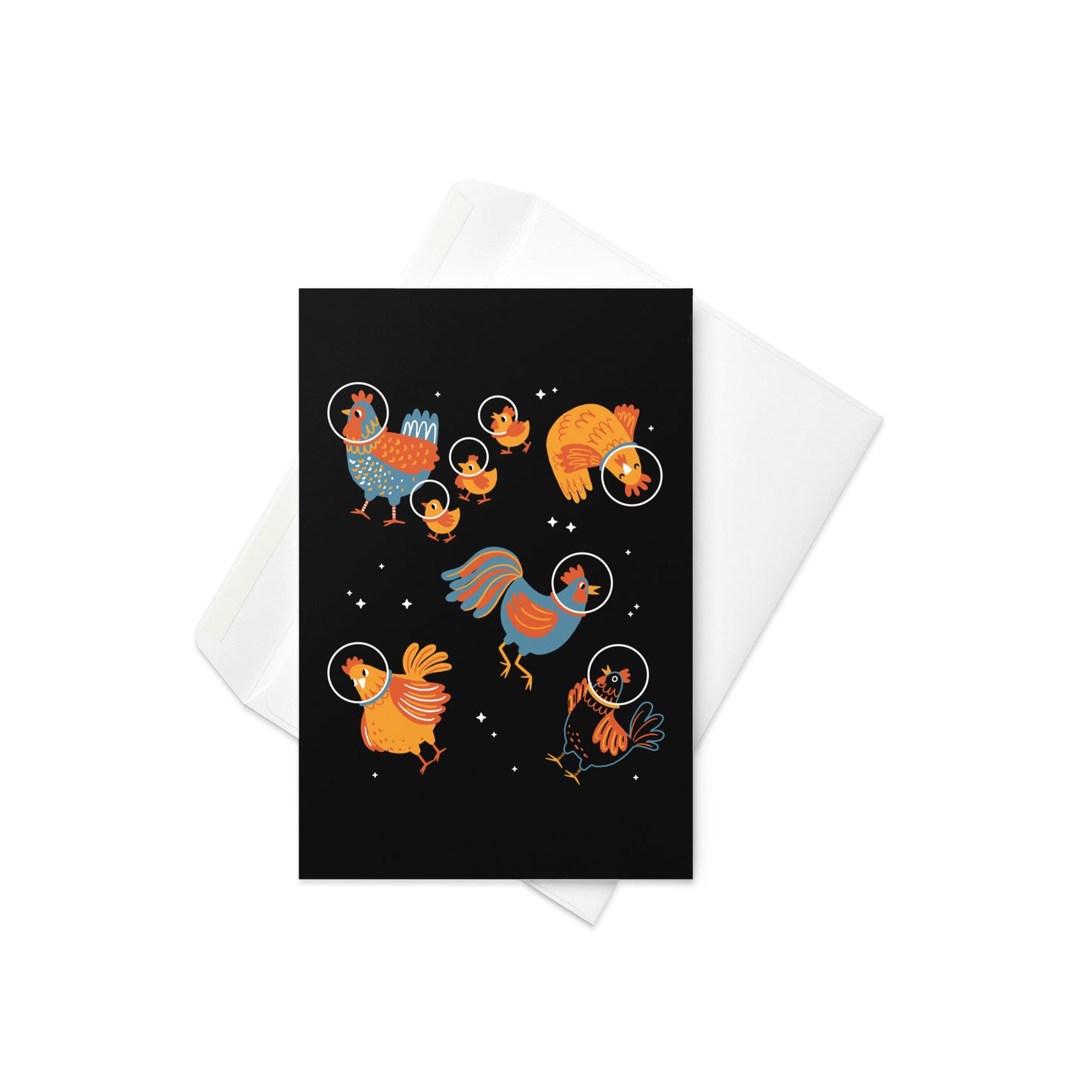 Chickens In Space Greeting Card