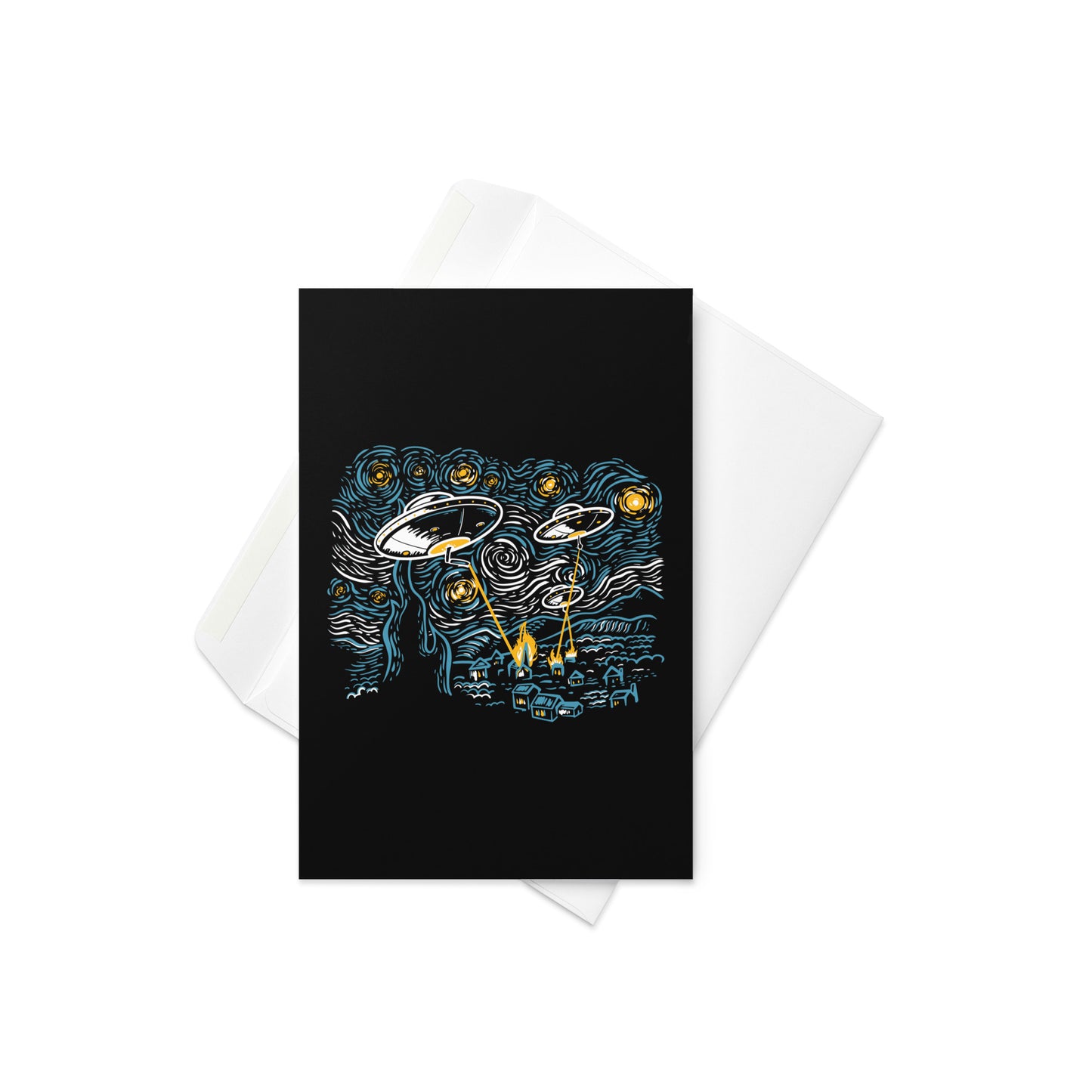 Starry Invasion Greeting Card