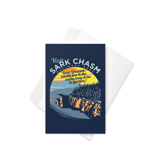 Visit Sark Chasm Greeting Card