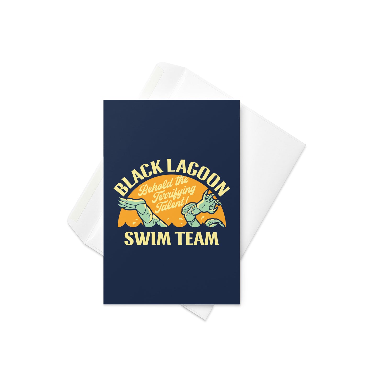 Black Lagoon Swim Team Greeting Card