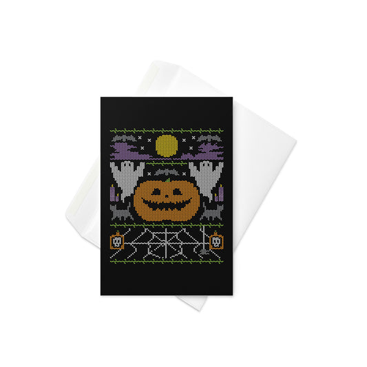 Ugly Halloween Sweater Greeting Card