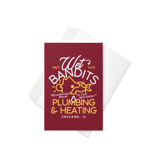 Wet Bandits Plumbing & Heating Greeting Card