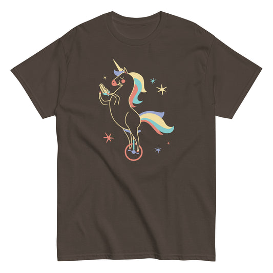 Unicycling Unicorn With Corn Men's Classic Tee