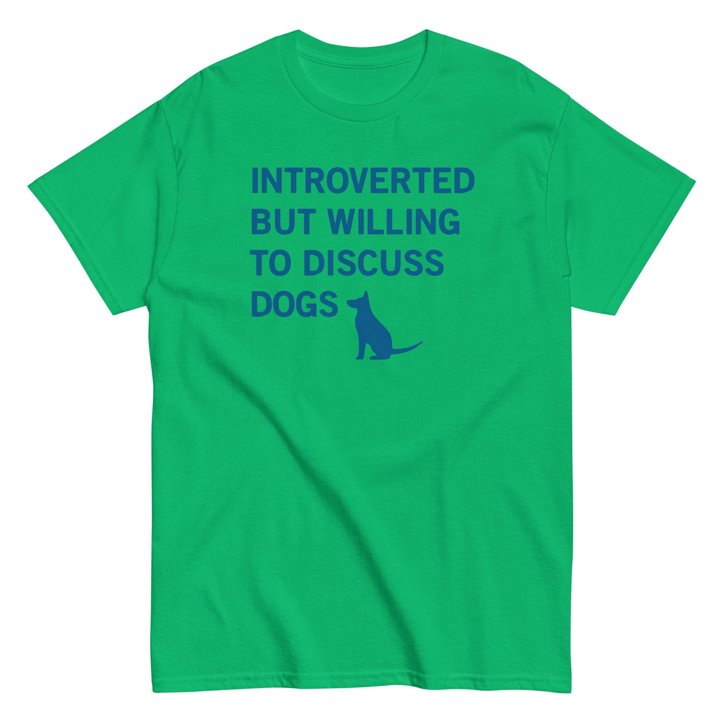 Introverted But Willing To Discuss Dogs Men's Classic Tee