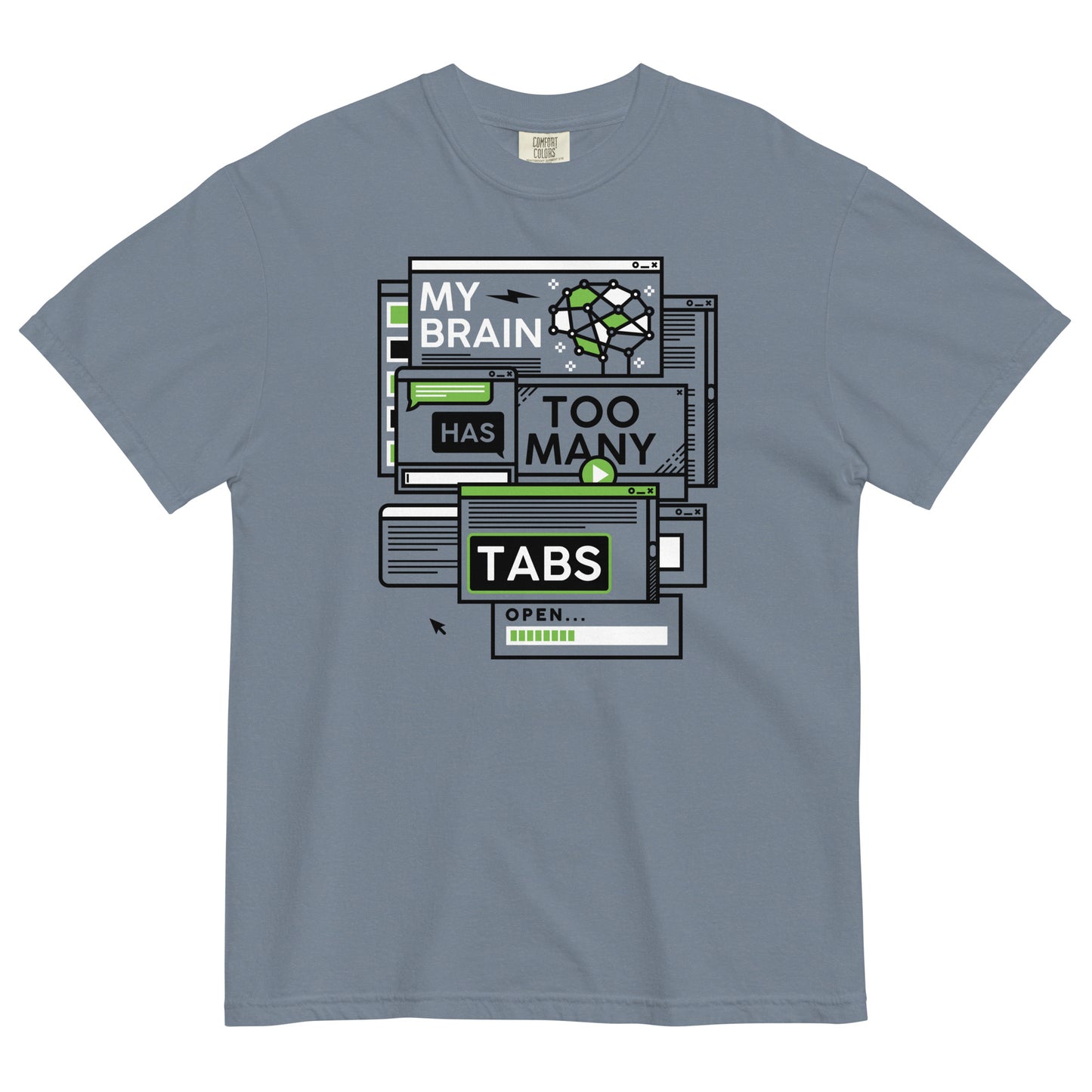 My Brain Has Too Many Tabs Open Men's Relaxed Fit Tee