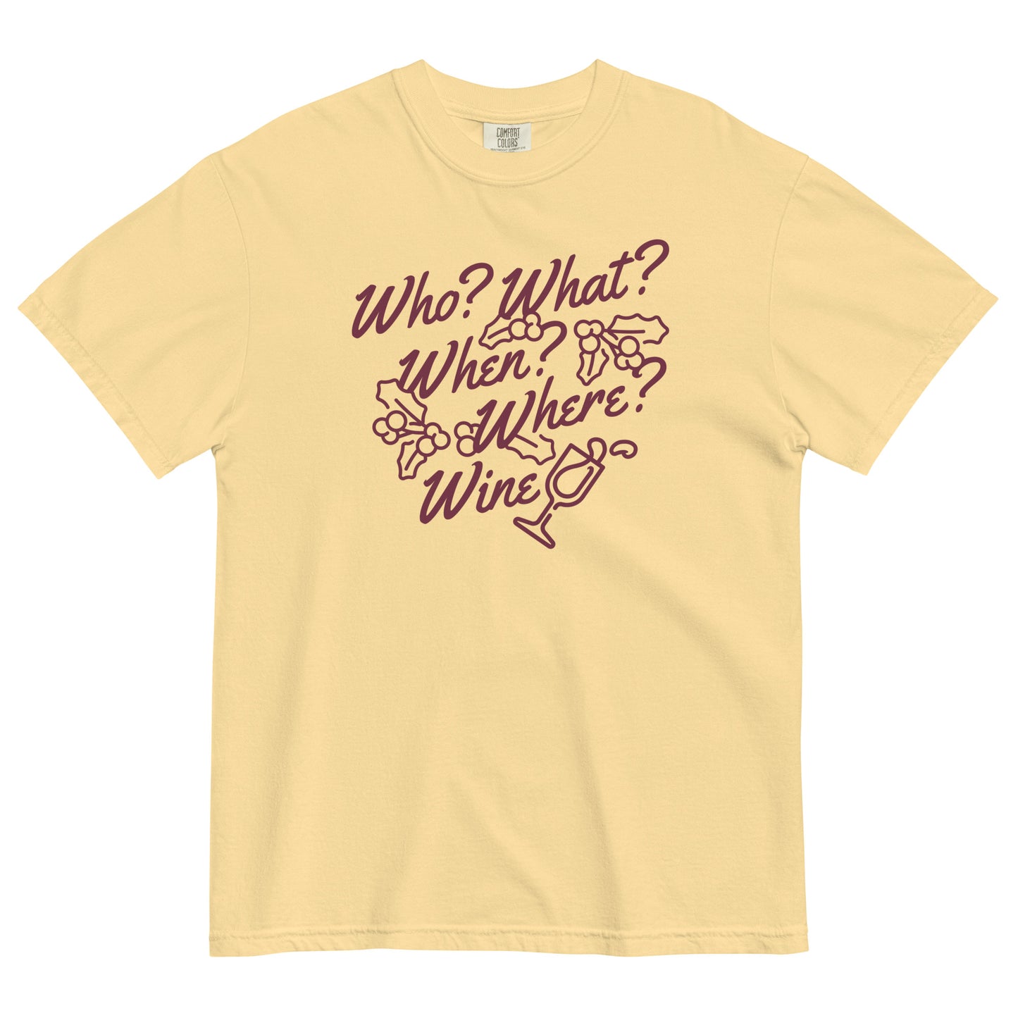 Who? What? When? Where? Wine? Men's Relaxed Fit Tee