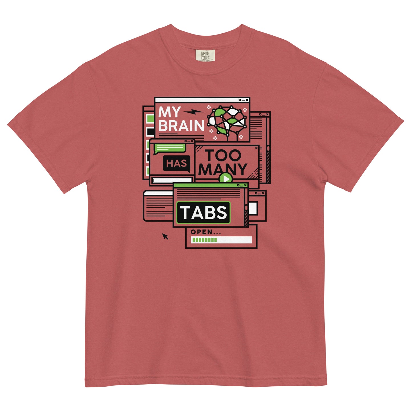 My Brain Has Too Many Tabs Open Men's Relaxed Fit Tee