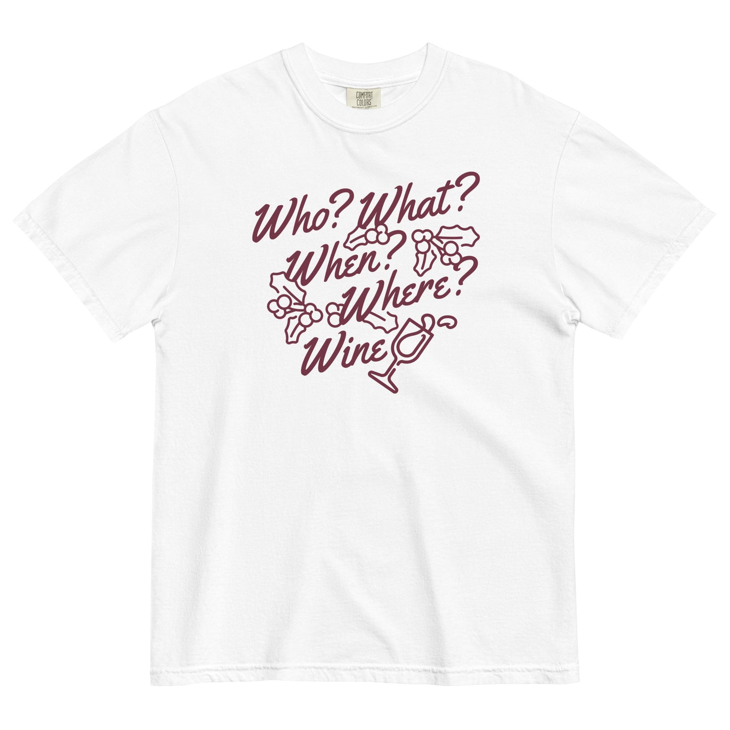 Who? What? When? Where? Wine? Men's Relaxed Fit Tee