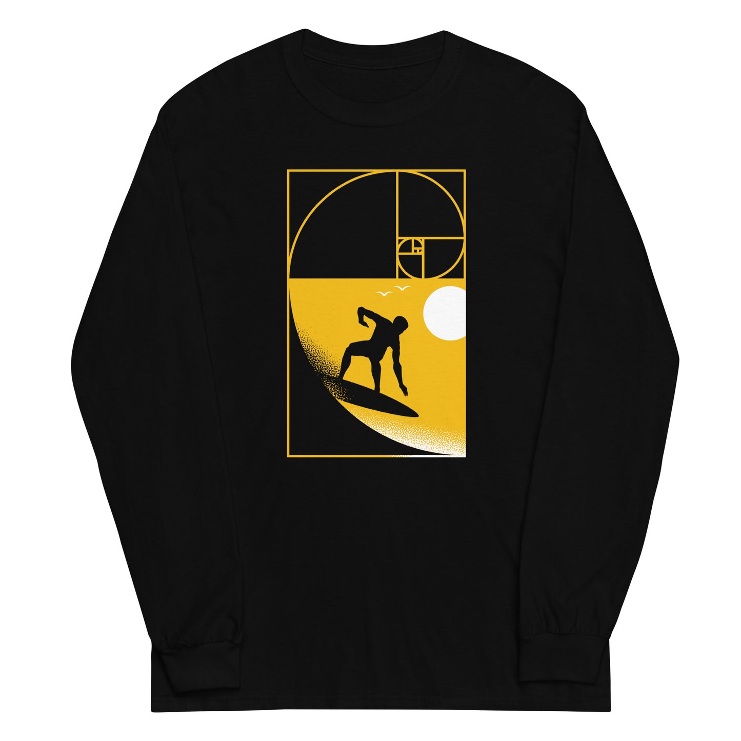 Golden Spiral Wave Unisex Long Sleeve Tee