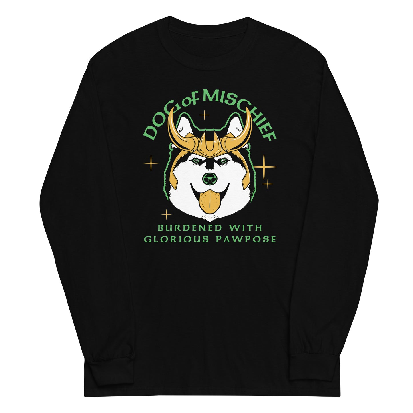 Dog Of Mischief Unisex Long Sleeve Tee