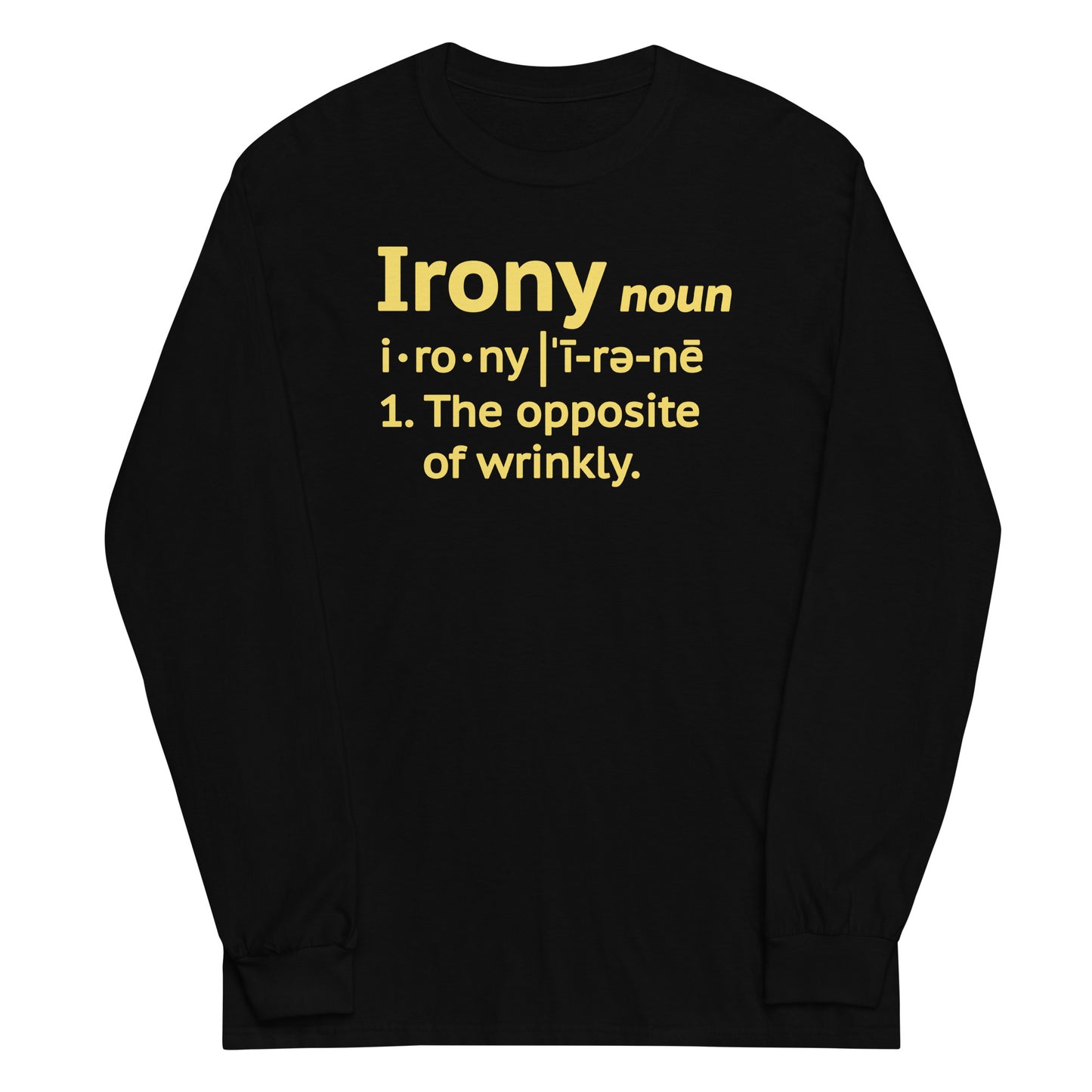 Irony Definition Unisex Long Sleeve Tee