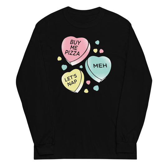 Candy Hearts Unisex Long Sleeve Tee