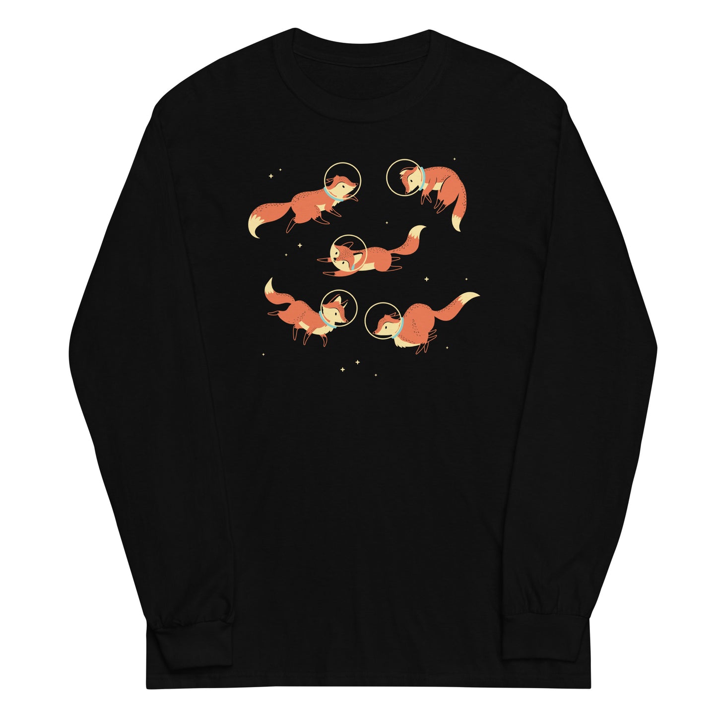 Foxes In Space Unisex Long Sleeve Tee