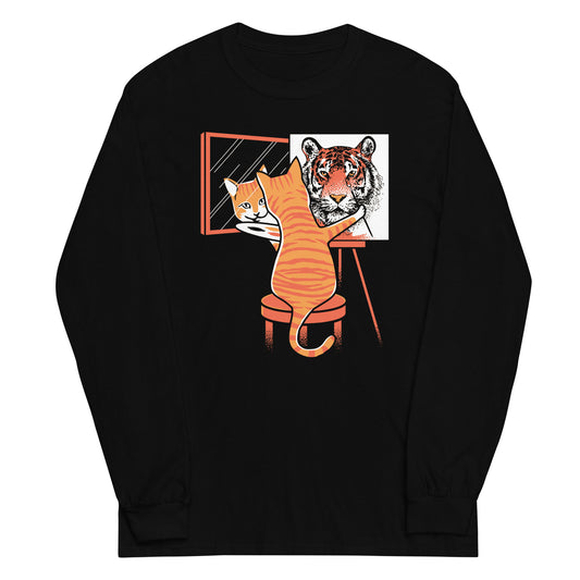 Cat Self Portrait Unisex Long Sleeve Tee