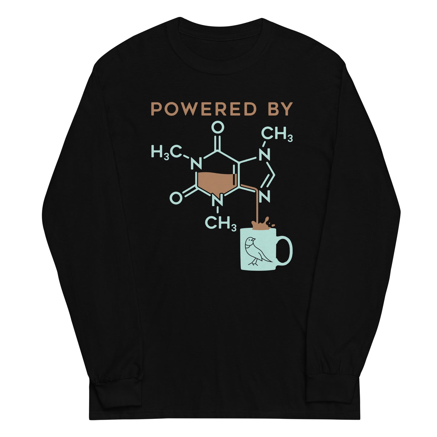 Powered By Caffeine Unisex Long Sleeve Tee