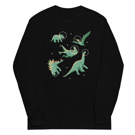 Dinos In Space Unisex Long Sleeve Tee