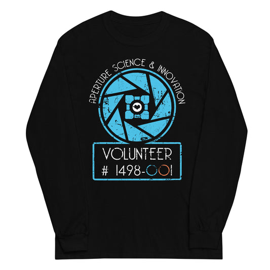 Aperture Science Volunteer Unisex Long Sleeve Tee