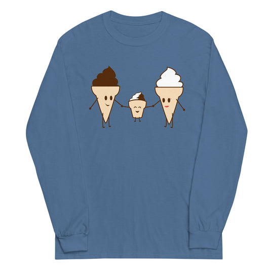 Ice Cream Family Unisex Long Sleeve Tee