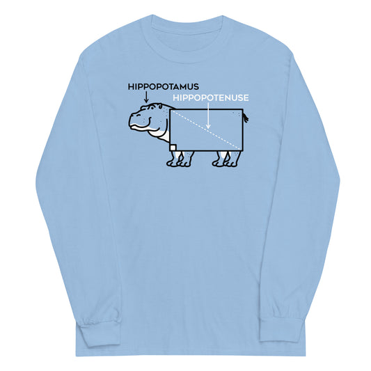 Hippopotenuse Unisex Long Sleeve Tee